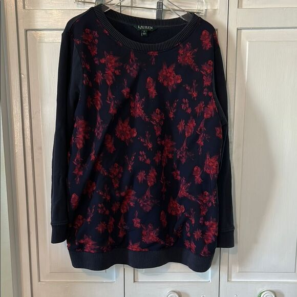 Ralph Lauren Floral Sweatshirt - Size 1X - Picture 1 of 7